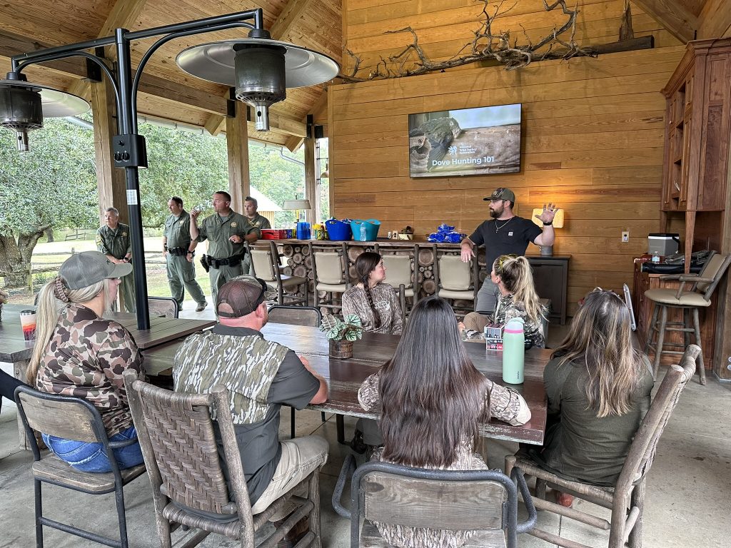 WITO participants learn about dove hunting from the DNR.