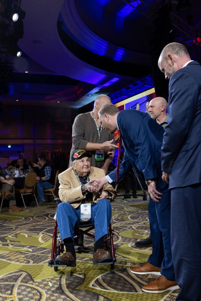 NWTF co-CEOs honor WWII veteran. 