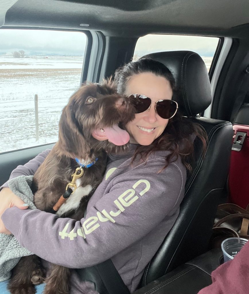 Jolene Begley with her dog