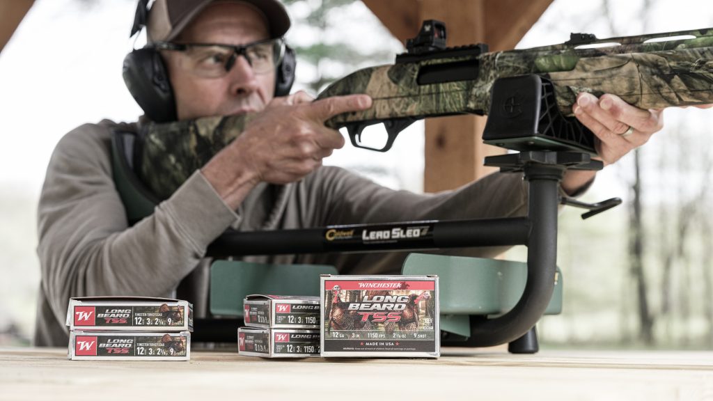 A hunter patterns new Winchester ammo.
