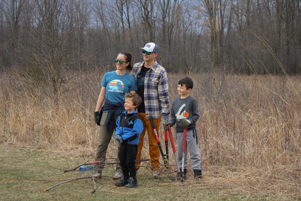 Family posing for a photo