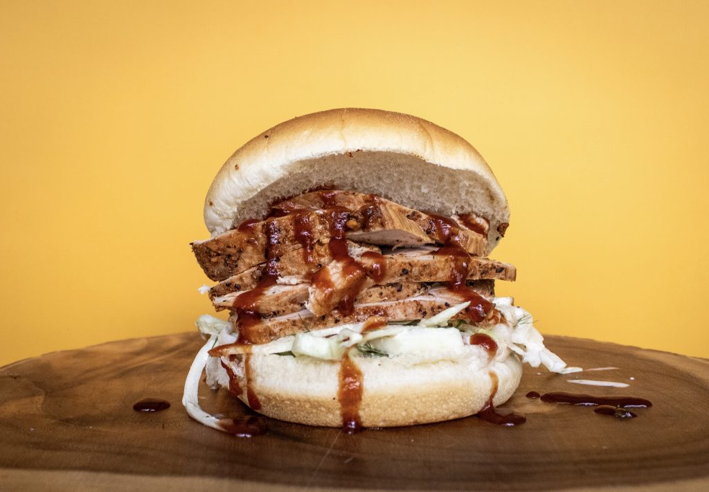 A smoked wild turkey BBQ sandwich