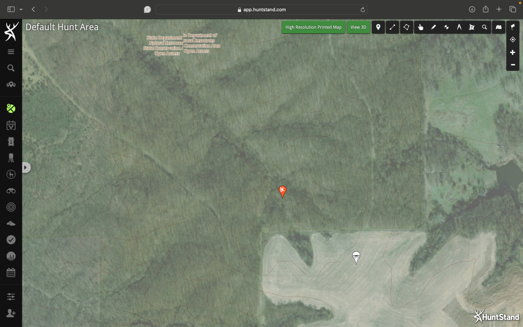 a map showing public land parcel. 