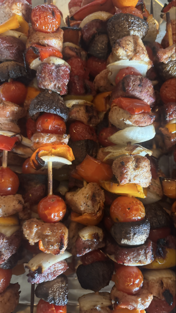 Wild turkey kebabs