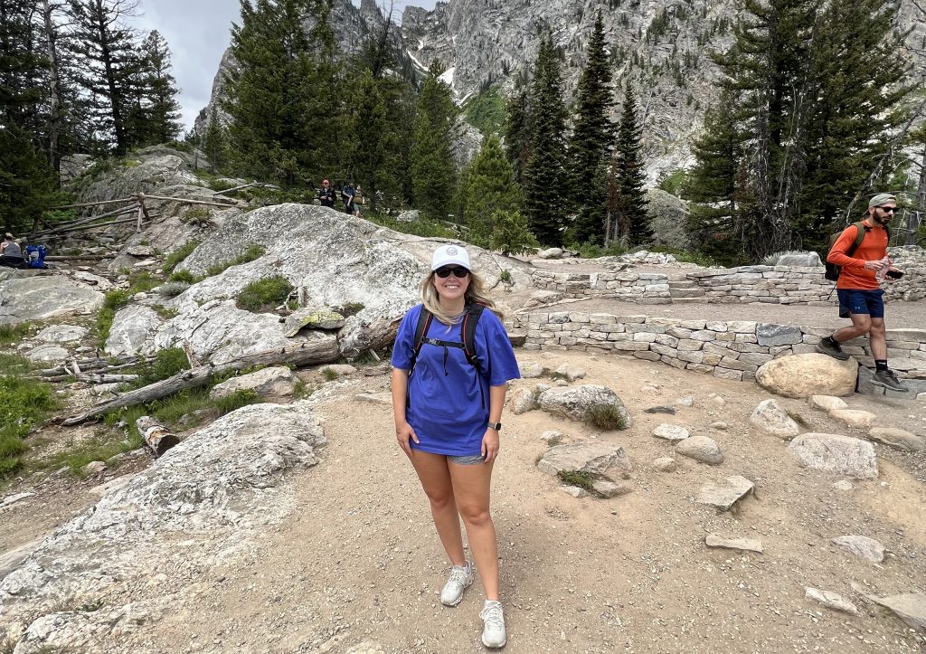 Morton poses while on a hike.