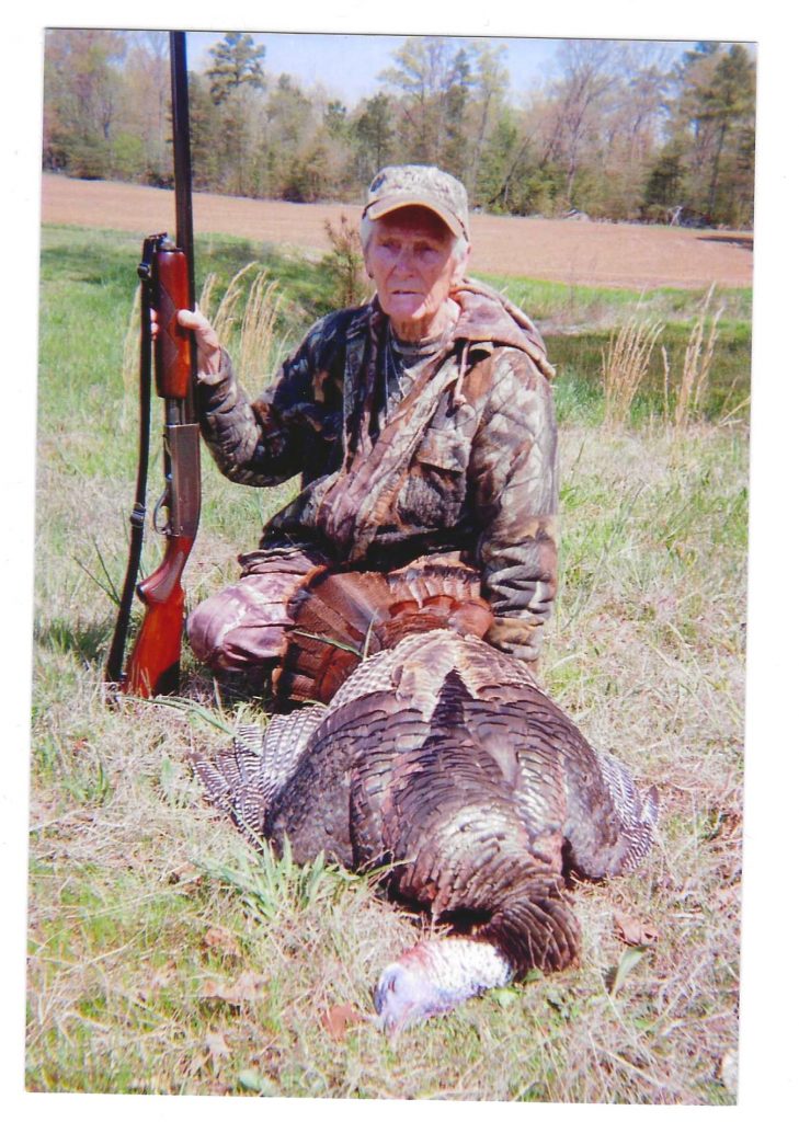 Vickie Deagle after a successful turkey hunt.