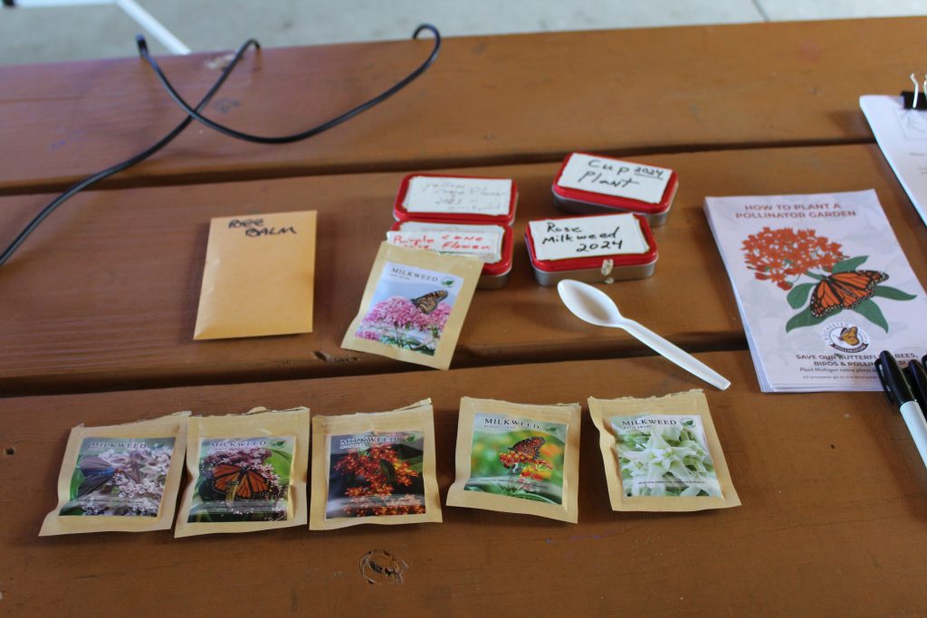 Native seed packets that attendees made.