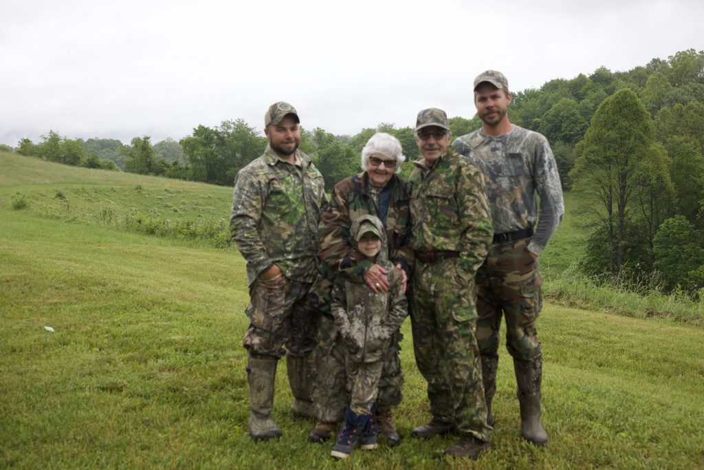 Family poses for a photo.