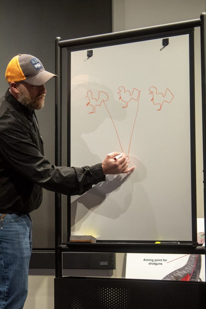 Drawing of grouped turkeys