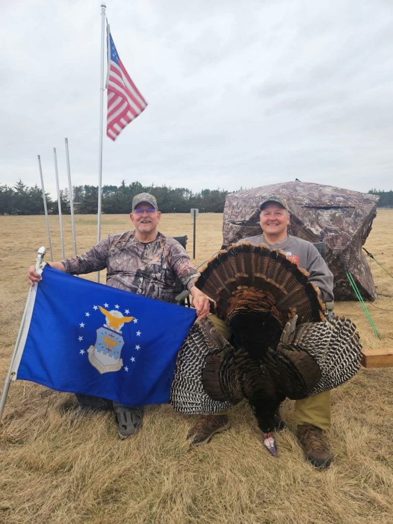 Coast Guard veteran with his turkey 