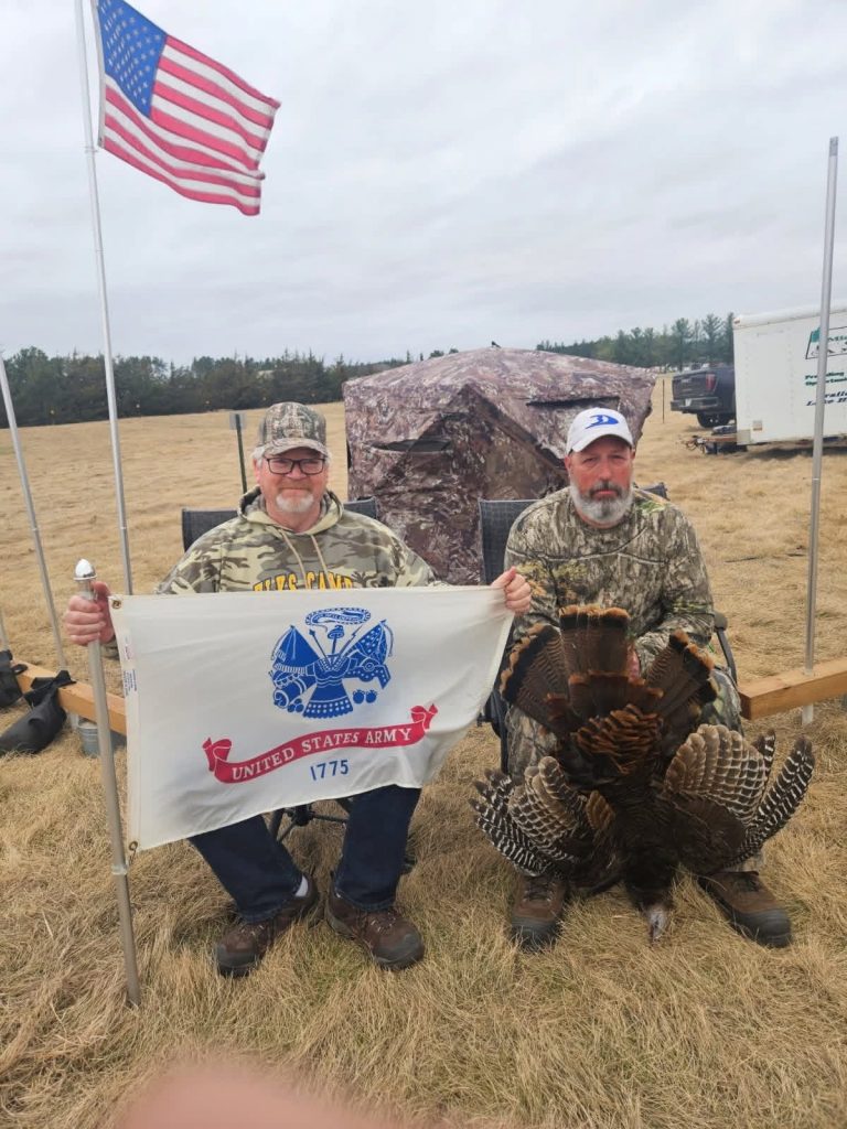 Army veteran with his turkey