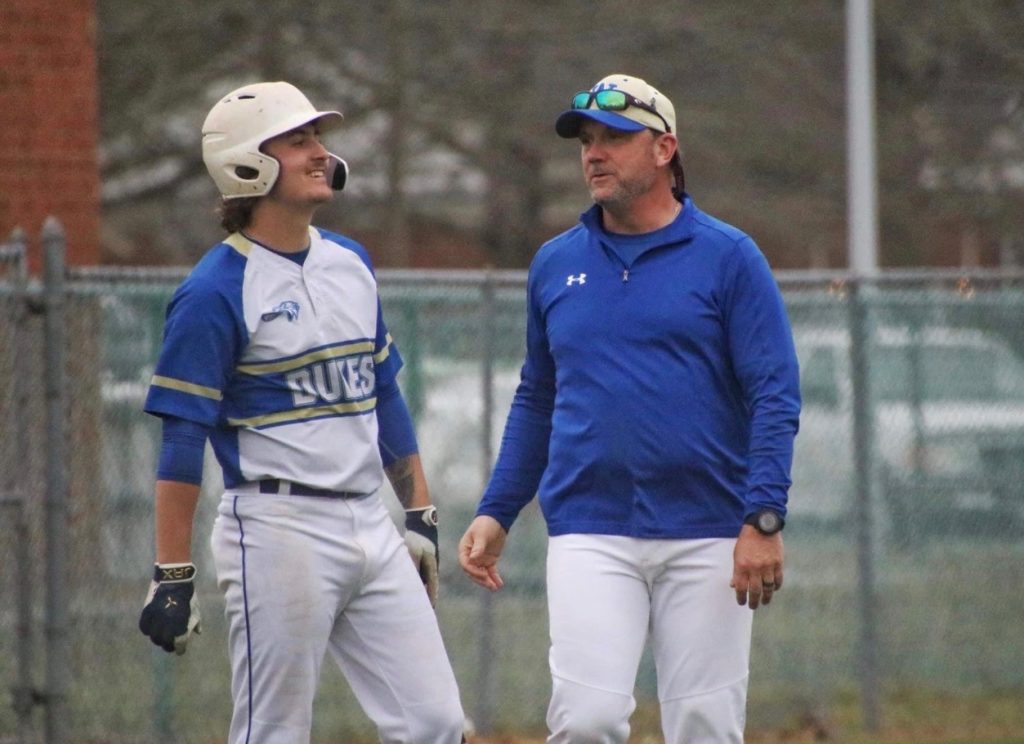 Carson and Mike during High School Baseball